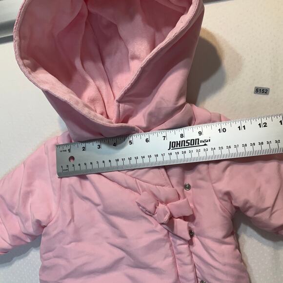 First Impressions Baby Girls Thick Body Suit 3-6M (12-17 lbs) Sweet Pink Footie - Picture 2 of 9